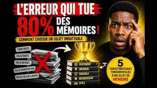 Miniature : L'erreur qui tue 80% des mémoires : Comment formuler un sujet imbattable  #science #recherches,