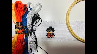 Miniature : Embroidery | Cross Stitch | Basic Hand Embroidery Design for Beginners | Goku #Dragon Ball #DIY