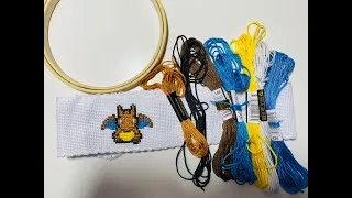 Miniature : Embroidery | Cross Stitch | Basic Hand Embroidery Design for Beginners | Charizard #Pokemon #DIY