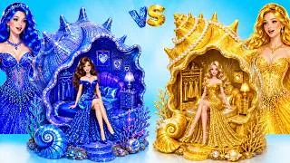 Miniature : Doll Room Makeover | Gold vs Sapphire 🏠✨ défi de bricolage fou par PiPi Pop FR