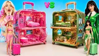 Miniature : Doll Room Makeover | Pink vs Green 🏠✨ maison de poupée magique miniature par PiPi Pop FR