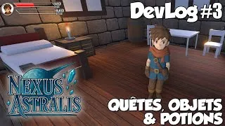Miniature : Nexus Astralis – Devlog #3 | Quêtes, potions et nouveaux horizons (après 3 semaine de dev et créa)