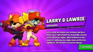 Miniature : Je débloque le nouveau brawler Larry et Lawrie sur le jeu brawl stars