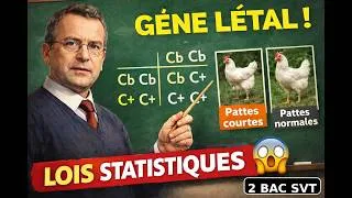Miniature : المورثة المميتة ! 😱 الجين القاتل يغيّر كل النسب | Lois statistiques 'le gène létal' – 2 BAC SVT