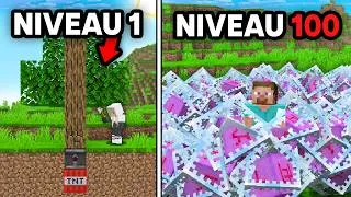 Miniature : J'ai Testé des PIÈGES du Niveau 1 à 100 sur Minecraft.. !