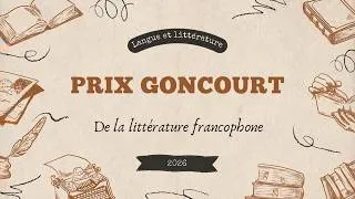 Miniature : Prix Goncourt de la littérature francophone