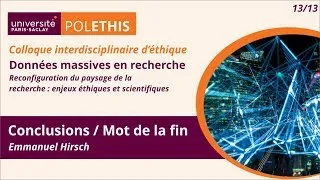 Miniature : Données massives en recherche (13/13) - Conclusions (E. Hirsch)