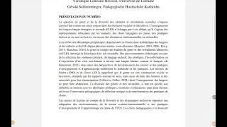 Miniature : Dans la didactique du FLES, l'interrogation sur La diversité des genres et des sexualités,