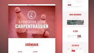 Miniature : Badminton Club Carpentras | Site associatif WordPress simple et efficace