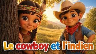 Miniature : Chanson Enfantine Cowboy et Indien 🤠🪶 | Comptine Joyeuse pour Enfants avec Refrain Amusant