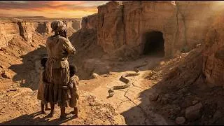 Miniature : La veuve suivit son serpent des sables au ravin – ce qu'elle vit dans la grotte la fit trembler !