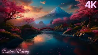 Miniature : Ambiance Zen – Montagne sacrée, rivière paisible et sakura en fleur (4K)