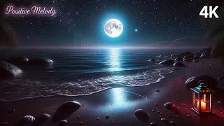 Miniature : Plage au Clair de Lune – Ambiance Relaxante avec Vagues Douces (4K)