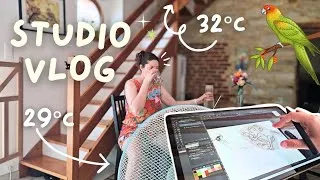 Miniature : STUDIO VLOG | 2 Collections et 1 canicule | Stickers et papeterie fait maison