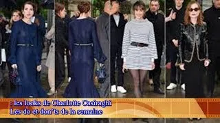 Miniature : Les do et don’ts de la semaine  : les looks de Char­lotte Casi­ra­ghi