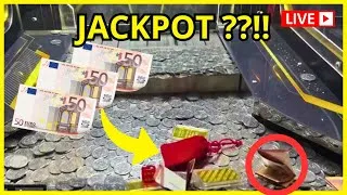 Miniature : JE NE PENSAIS PAS FILMER...ET PUIS JACKPOT AU POUSSE PIECES A BILLETS !!