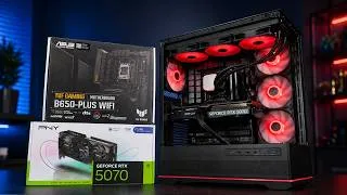 Miniature : 20 minutes of BUILDING a BEAUTIFUL Gaming PC | POV PC BUILD | Ryzen 7 7800X3D + RTX 5070