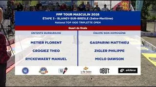 Miniature : PPF TOUR MASCULIN 2026 - Étape 3 - BLANGY-SUR-BRESLE - Quart de finale - METIER vs GASPARINI.
