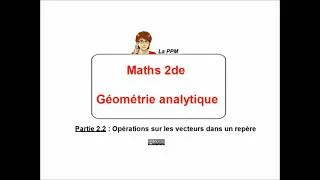 Miniature : 2de - Géométrie analytique 2.2 - Opérations sur les vecteurs