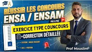 Miniature : Exercice Type Concours (Mécanique) et Correction Détaillée - Réussir les Concours ENSA / ENSAM