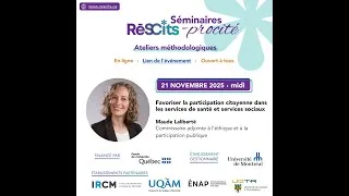Miniature : Séminaire RéSCits-procité - Participation citoyenne à la Commission sur la santé et le bien-être