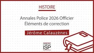 Miniature : Annales Police 2026 - Histoire (Officier)