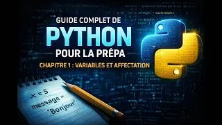 Miniature : GUIDE COMPLET de PYTHON pour la prépa. Chapitre 1 : Variables et affectation.