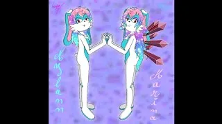 Miniature : Marina & Mylann (my Ibis Paint drawing)