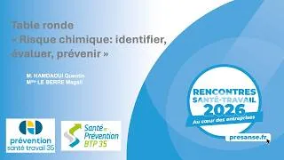 Miniature : RST 2026 - Risque chimique : identifier, évaluer, prévenir