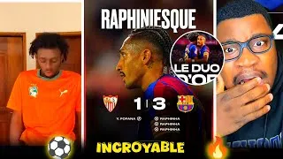 Miniature : ⚽Séville 1-3 FC Barcelone |Triplé de Raphinia (Les Réactions 🔥)