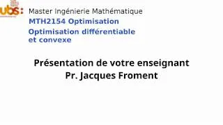 Miniature : MTH2154 Optimisation Différentiable et Convexe : présentation de votre enseignant
