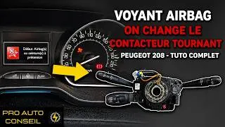 Miniature : Voyant Airbag Allumé sur Peugeot 208 — Je Change le Contacteur Tournant Moi-Même