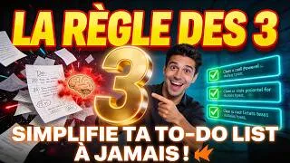 Miniature : La RÈGLE DES 3 qui va SIMPLIFIER ta To-Do List à JAMAIS ! 🔥 (Productivité Ultime)