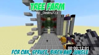 Miniature : MINECRAFT - Tree Farm with Sand - (Oak,Spruce,Birch & Jungle)