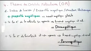 Miniature : Indice de liaison | Propriétés magnétiques | Structure électronique ( Liaison Chimique )