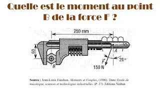 Miniature : Mécanique appliquée | Moment d’une force dans le plan XY – Cours simple avec exemples
