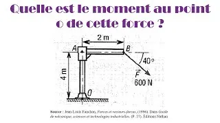 Miniature : Mécanique appliquée | Moment d’une force dans le plan XY – Cours simple avec exemples
