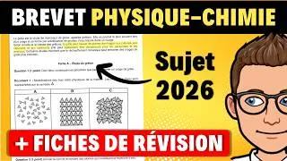 Miniature : BREVET Physique-Chimie 💖🧪 Fiches de révision + Sujet 2026 corrigé pas à pas