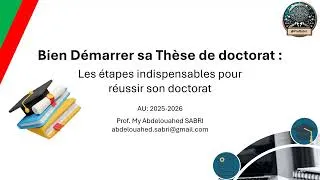 Miniature : Bien démarrer sa thèse de doctorat : méthode, organisation et bonnes pratiques #phd