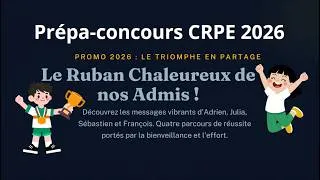 Miniature : Prépa concours CRPE 2026- Des témoignages