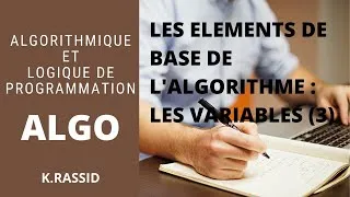 Miniature : Cours algorithmique et logique de programmation | Définition d'une variable | Les variables  (3)