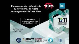 Miniature : Concernement et mémoire du 13 novembre: un regard sociologique sur l'Etude 1000 - Partie 1