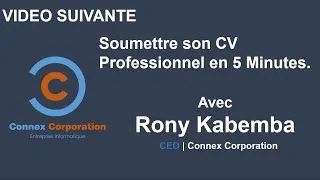 Miniature : Soumettez un CV Professionnel sur la plateforme CV Connex comment faire ?
