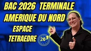 Miniature : bac maths amerique du nord 2026: géométrie dans l'espace et tétraèdre