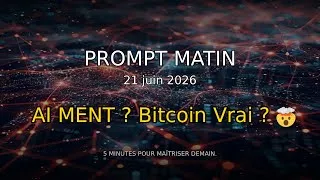 Miniature : 💥 IA Générative: Fabrique à Mensonges ? Bitcoin, registre de vérité ? | Prompt Matin - 21 juin 2026