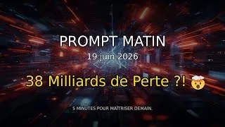 Miniature : 🤯 OpenAI perd 38 Milliards ! Le prix fou de la course à l'IA ? | Prompt Matin - 19 juin 2026