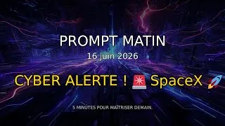 Miniature : 🚀 SpaceX EXPLOSE, Google en CRISE, Cyber Alerte ROUGE ! | Prompt Matin - 16 juin 2026