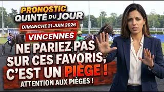 Miniature : PRONOSTIC QUINTE DU JOUR DIMANCHE 21 JUIN 2026 – VINCENNES  Ne jouez surtout pas ces favoris !