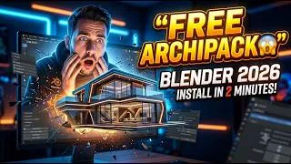 Miniature : How to Download & Install Archipack FREE in Blender 2026 😱 (FULL Beginner Guide)