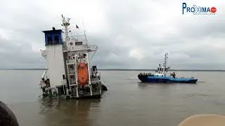 Miniature : 🇨🇲 PAD : Le Mintransports donne 15 Jours pour dégager l’épave du chenal du Port de Douala.